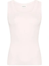 P.a.r.o.s.h Ribbed-knit Tank Top In Fior Di Pesco