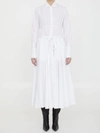 Patou Elasticated-waist Popli Maxi Dress In White