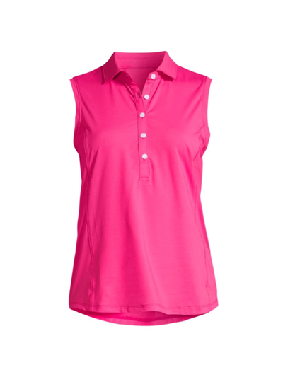 ZERO RESTRICTION WOMEN'S TAE SLEEVELESS POLO TOP