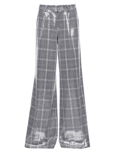 Retroféte Fleur Pant In Grey Plaid