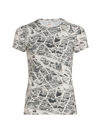 L AGENCE WOMEN'S RESSI PRINTED JERSEY T-SHIRT