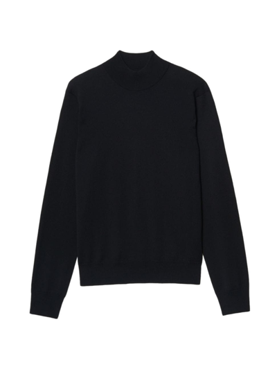 Sandro Men's Funnel Neck Sweater In Black