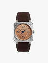 BELL & ROSS BELL & ROSS COPPER BR03A-GB-ST/SCA AVIATION STAINLESS-STEEL AUTOMATIC WATCH