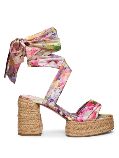 Christian Louboutin Mariza Du Desert Blooming Ankle-wrap Red Sole Sandals