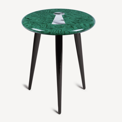 FORNASETTI STOOL SERRATURA SU MALACHITE