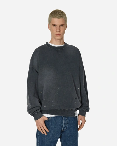 Neighborhood Damage Crewneck Sweatshirt In Black | ModeSens