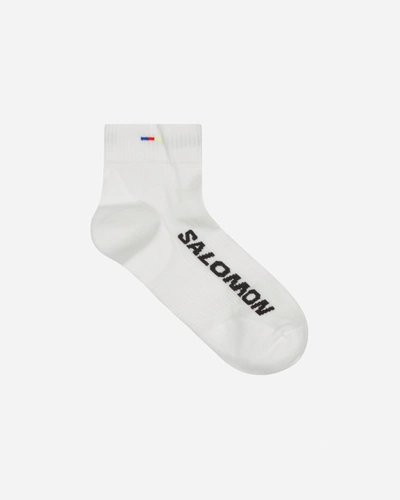 Salomon Sunday Smart Ankle Socks Snow In White