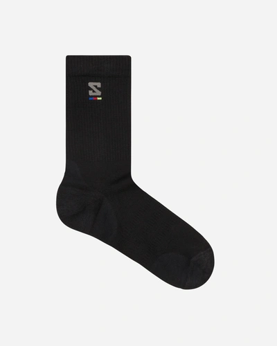 Salomon Sunday Smart Crew Socks In Black