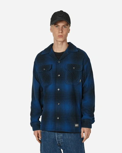 Neighborhood Wool Hombre Check Longsleeve Shirt In Blue