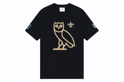 Pre-owned Ovo X Nfl New Orleans Saints Game Day T-shirt Black