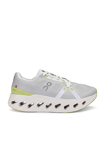 On White & Gray Cloudeclipse Sneakers In White & Sand