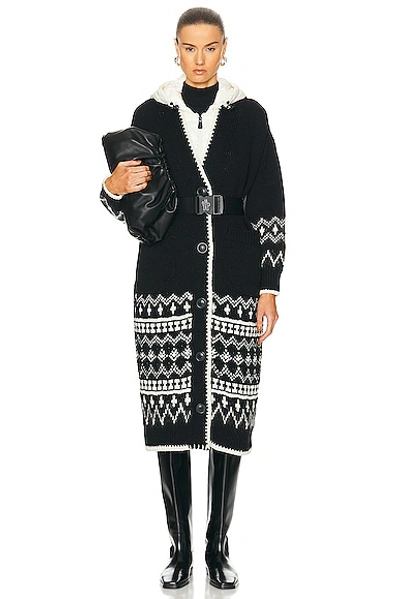 Moncler Cardigan In Black & White