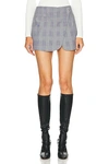 Coperni Tailored Wool Mini Skirt In Black & White