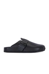 Balenciaga Sunday Leather Buckle Easy Mules In Black