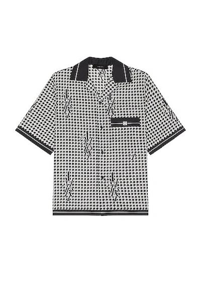 Amiri Houndstooth Printed Shirt In Black