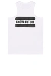 Sacai White 'know Future' Tank Top In White