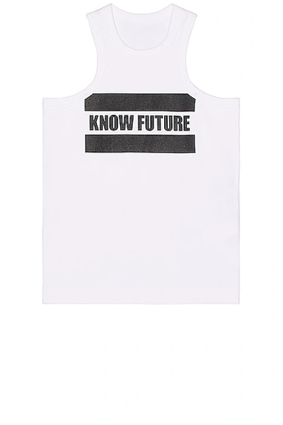 Sacai White 'know Future' Tank Top In 101 White