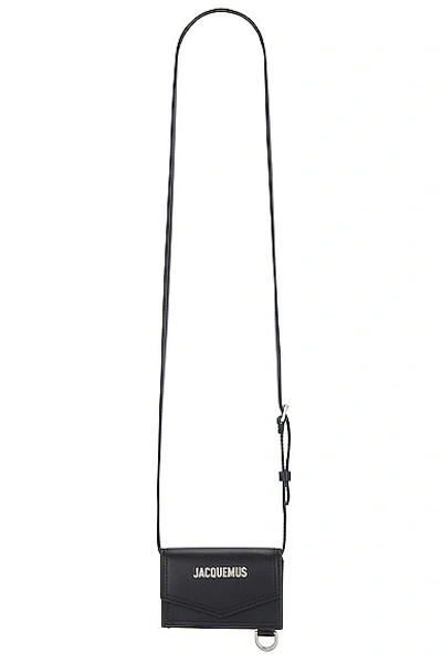 Jacquemus Le Porte Azur Leather Crossbody Bag In Black