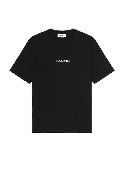 Lanvin Unisex Embroidered Regular T-shirt In Black