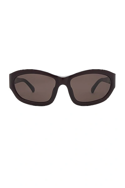 Dries Van Noten Dvn 215 Sunglasses In Dark Brown  Silver  & Grey