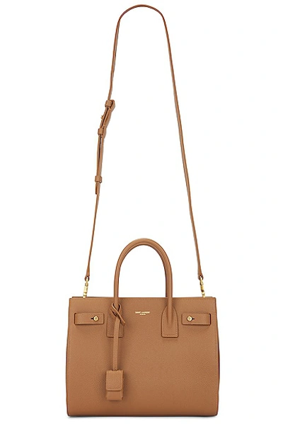 Saint Laurent Supple Sac De Jour Medium Tote In Beige