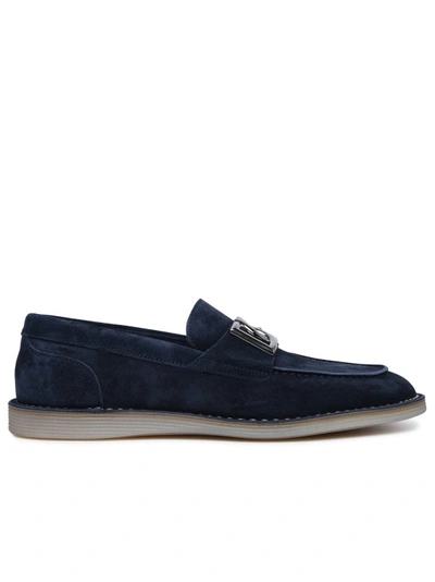 Dolce & Gabbana Logo Moccasin In Black