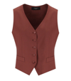 Max Mara Wool Gilet In Burgundy