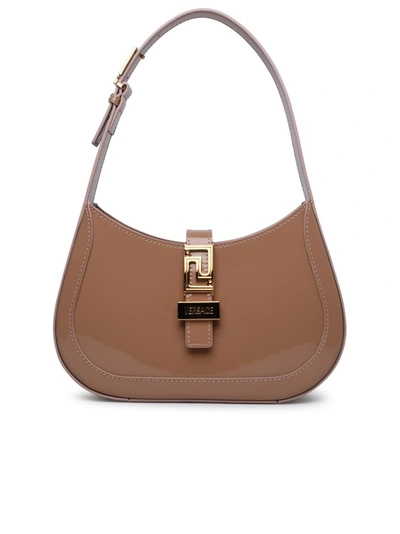 Versace Greek Hobo Bag In Brown