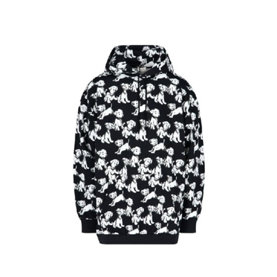 CELINE HOODED PRINTED DOGS SWEATSHIRT