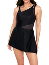 Miraclesuit Network News Alina Skirted One-piece Swimsuit In Black