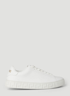 Versace Leather Sneakers With La Greca Motif
