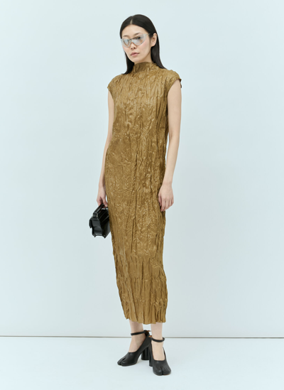 Acne Studios Crinkled Dress In Green