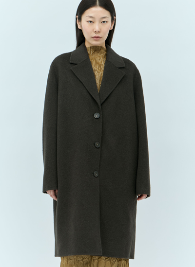 Acne Studios Single-breasted Wool Coat In Grey