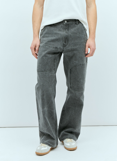 Acne Studios Gray Patch Trousers In Grey