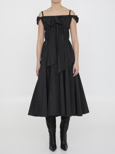Patou Cocktail Off-shoulder Maxi Dress In Black