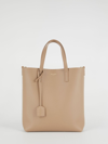 Saint Laurent Ysl Toy Shopping Tote Bag In Beige