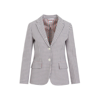 Thom Browne Checked Single-breasted Blazer In Multicolour