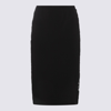 Versace Black Viscose Blend Skirt In Black