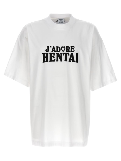 Vetements 'hentai' T-shirt In White/black