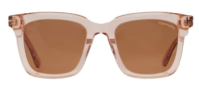 Tom Ford Ft0970-k W 72e Square Sunglasses In Brown