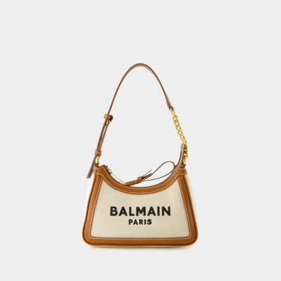 Balmain B-army Shoulder Bag -  - Canvas - Beige