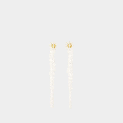 Simone Rocha Drip Earrings -  - Brass - White