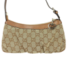 GUCCI GUCCI GG CANVAS CAMEL CANVAS CLUTCH BAG (PRE-OWNED)