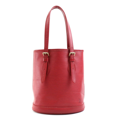 Pre-owned Louis Vuitton Bucket Red Leather Shoulder Bag ()