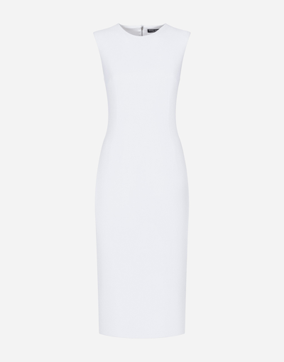 Dolce & Gabbana Wool Sheath Dress In White