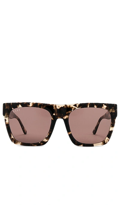 Diff Eyewear Easton Sunglasses In Espresso Tortoise & Brown