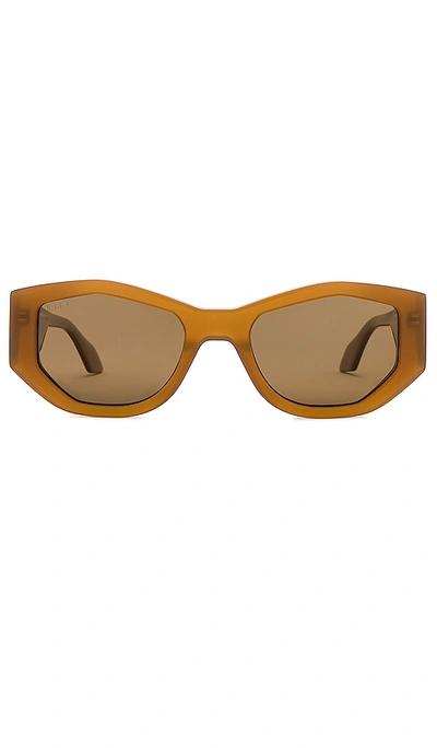 Diff Eyewear Zoe 太阳镜 – Salted Caramel & Brown Polarized In Brown