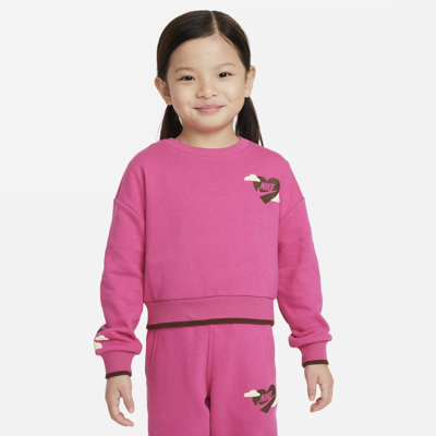 Nike Babies' Sweet Swoosh Toddler Crew In Pink