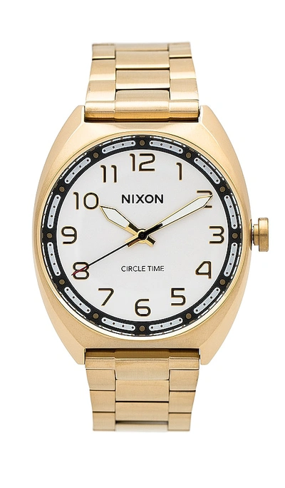 Nixon Mullet Stainless Steel Watch In Light Gold & White