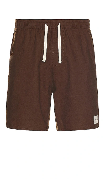 Rhythm Classic Linen Jam Short In Chocolate